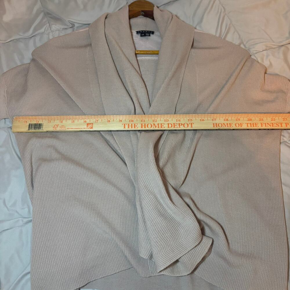 Theory Pink Linen Blend Draped Open Front Cardiga… - image 6